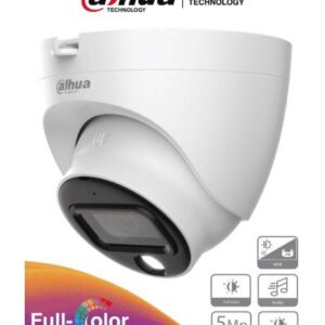 Cámara Domo Dahua Technology DAHUA HAC-HDW1509TLQ-A-LED - Cámara Domo Full Color de 5 MP con micrófono/ 3.6 mm con 88°.color 24/7